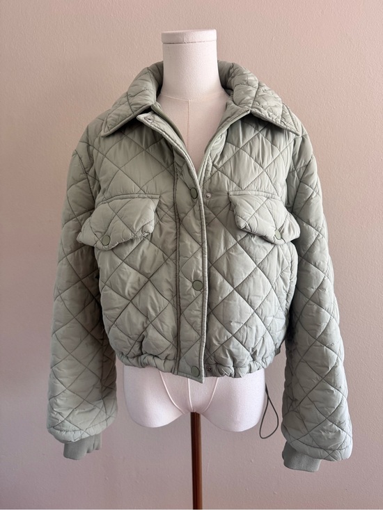 Blank NYC Jackets & Blazers - Blank NYC Quilted Puffer Jacket in Sage Green